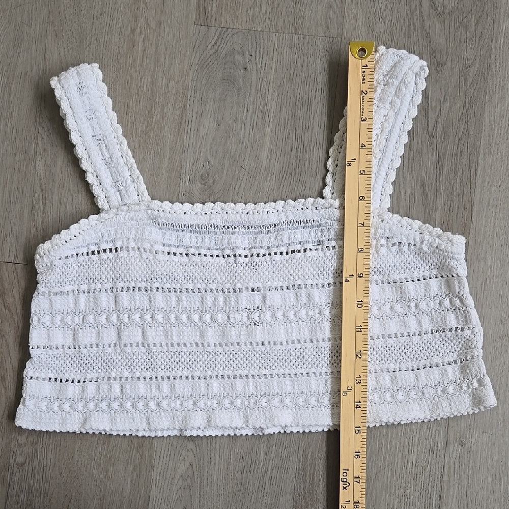 Aerie Crochet Textured Crop Top Size L - Picture 11 of 15